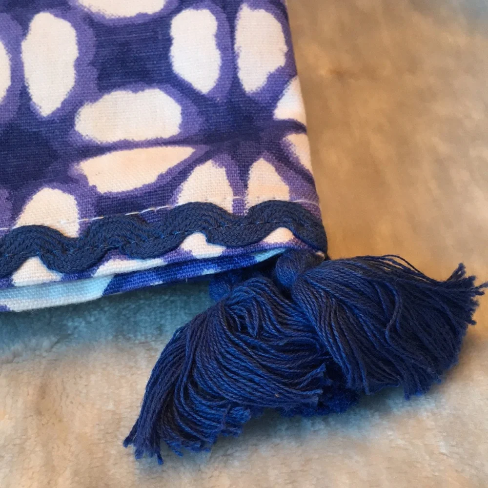 Paper Source Shibori Tea Kitchen Dish Towel Set of Two NWT Cotton 28”x 20”India